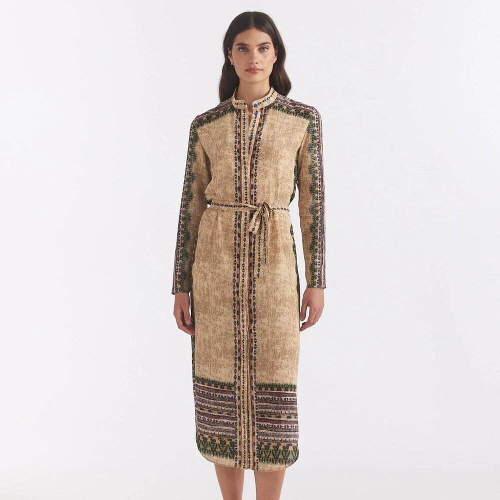 Saloni Molly D Dress in Mandisa Stripe